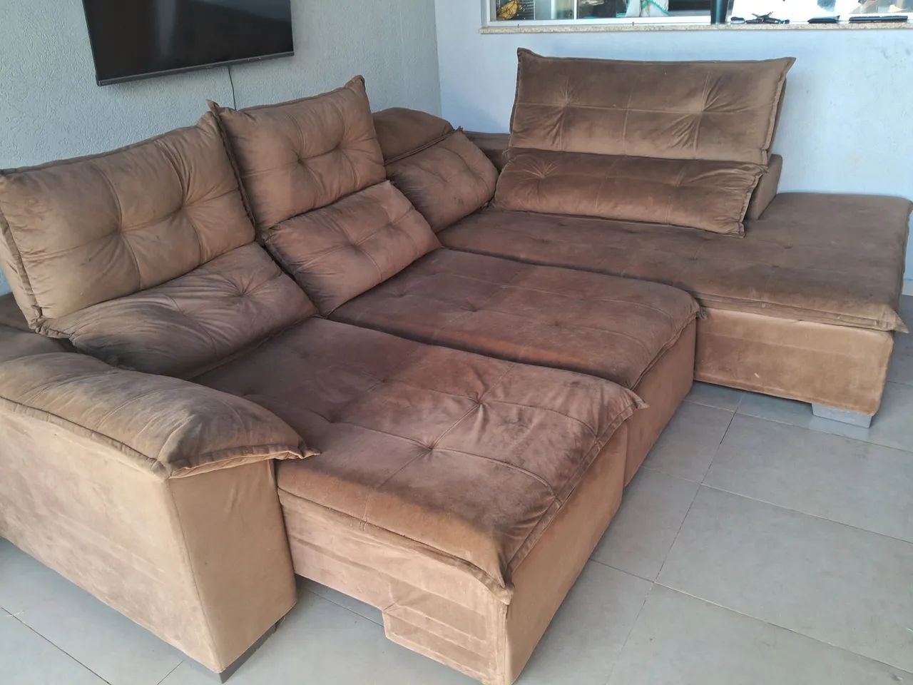 Sofá de canto retrátil e reclinável  - Foto 2