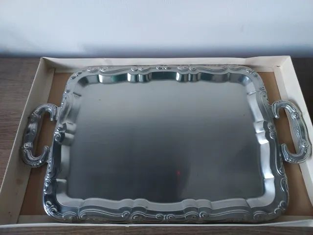 Raridade! Bandeja Del Rei Wolff Inox Nova na Caixa Original. Peça