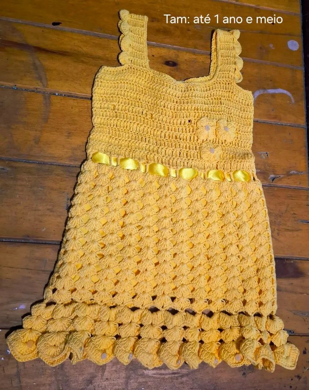 Vestido infantil em crochê 