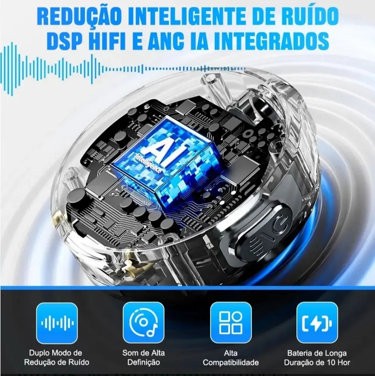 Microfone sem fio Imã duplo profissional para celular  - Foto 4