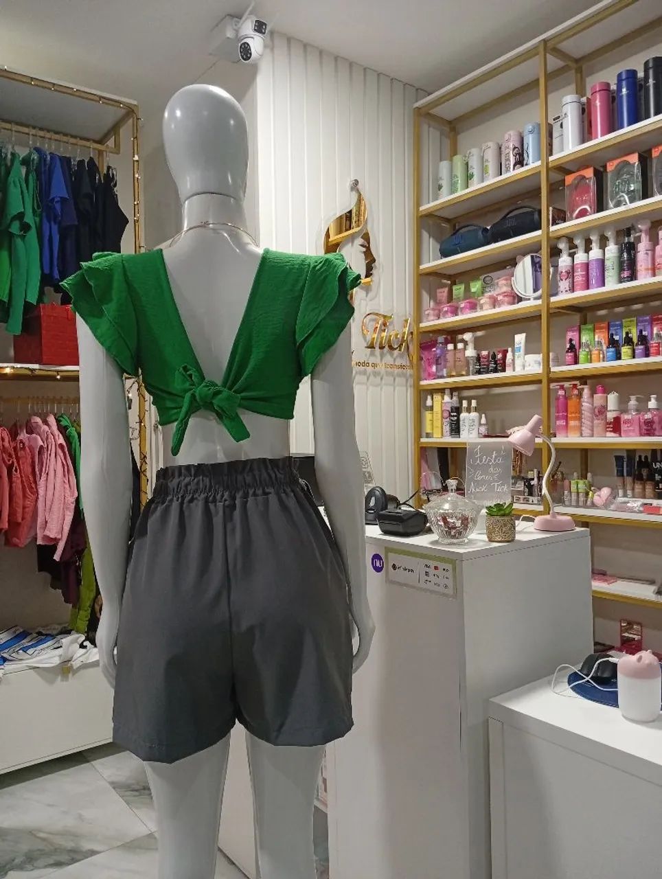 Top Cropped Feminino Alfaiataria Premium Verde Bandeira  - Foto 4