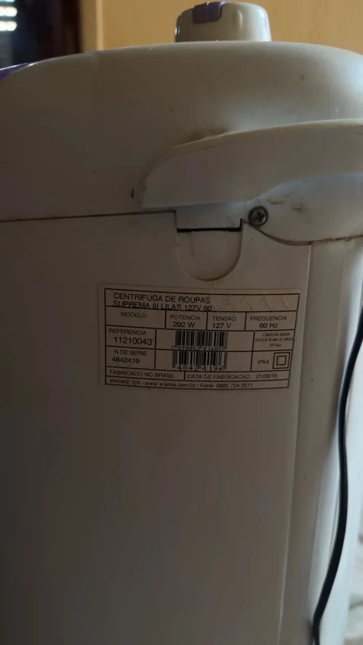 Tanquinho + centrifuga 