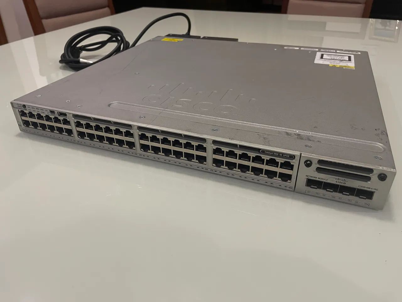Switch Cisco C3850 48p poe + Módulo sfp 4×10G + 2 fontes
