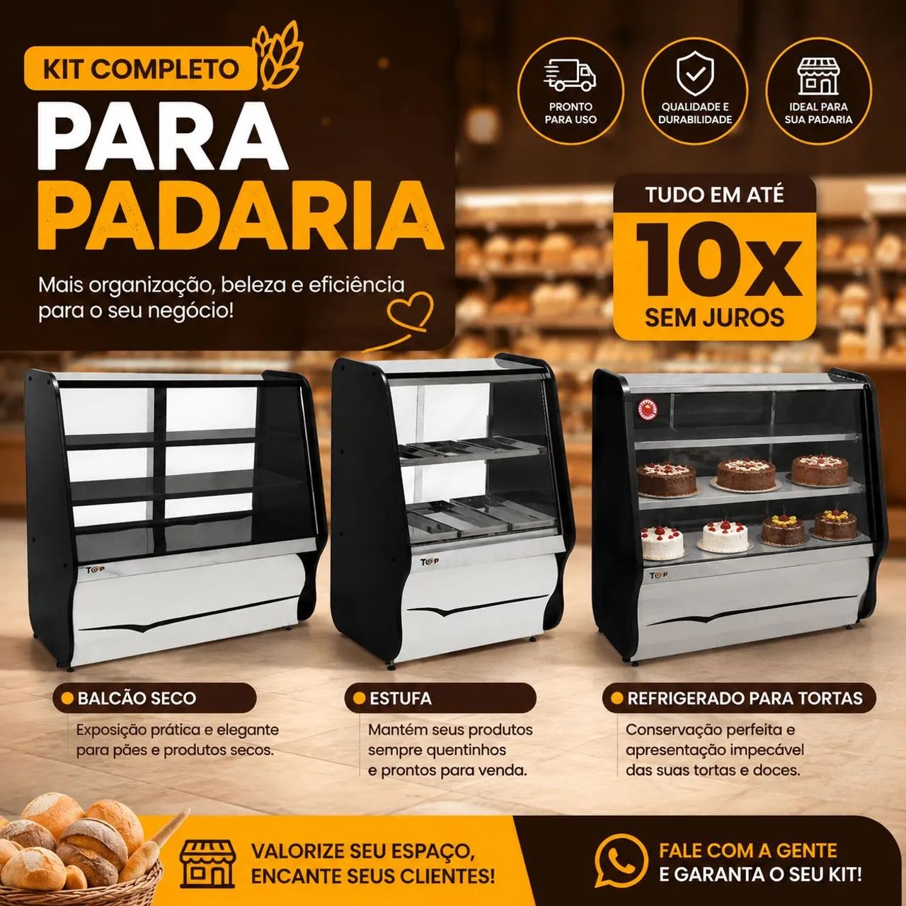 Balcões para padaria