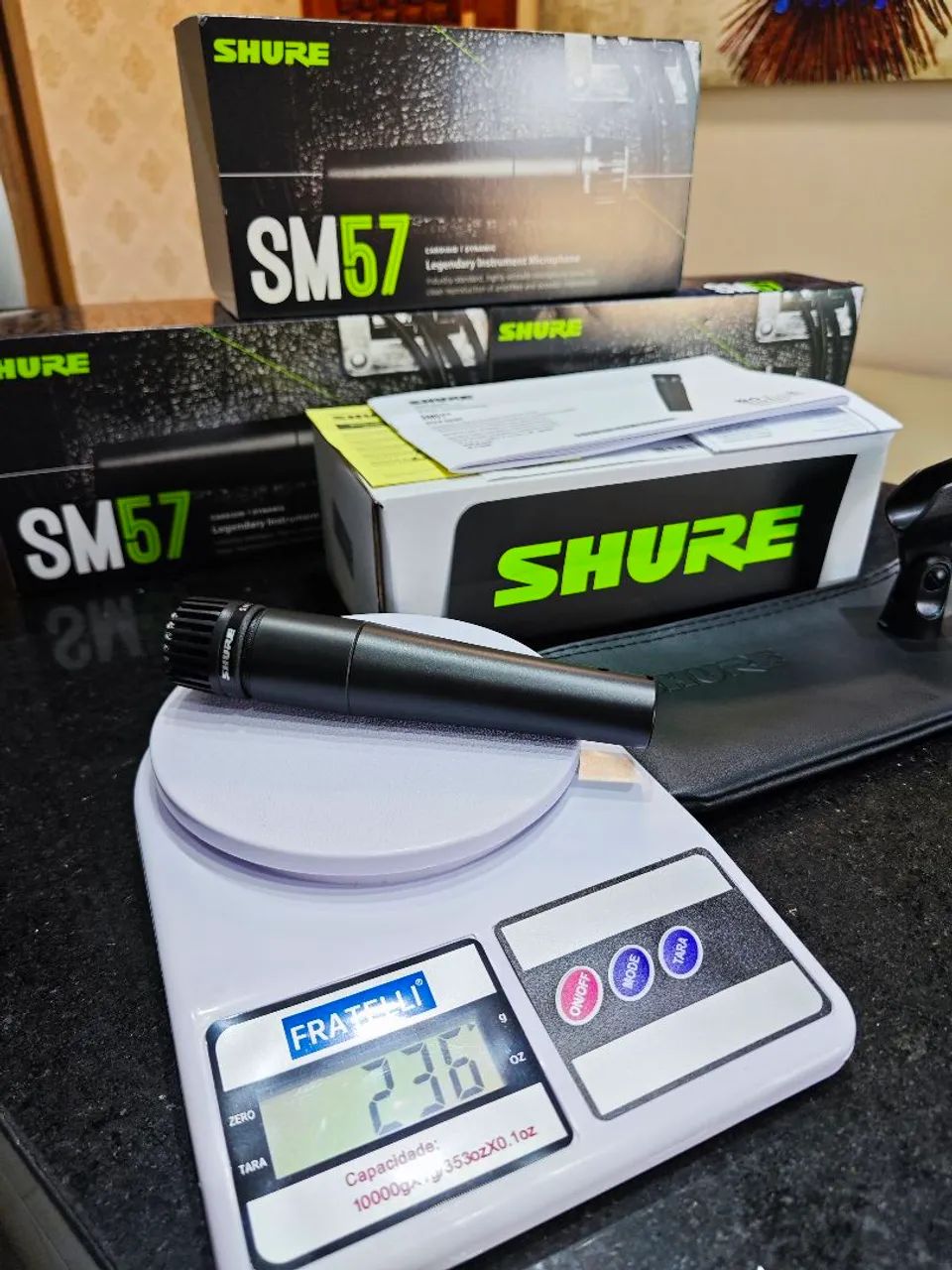 MICROFONE SHURE SM57 DINÂMICO - Microfones e Gravadores - José