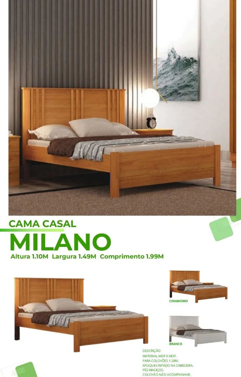 Cama casal  clássica pronta entrega dicasabh