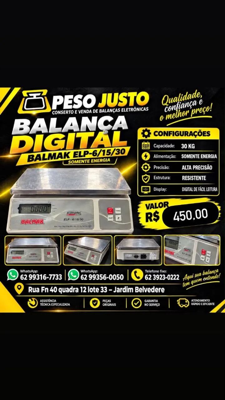 Balança Balmak Elp-30 kg