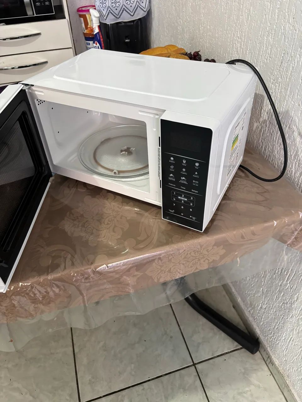 Micro-ondas Britânia Branco Espelhado - Funcionando Perfeitamente - Foto 3