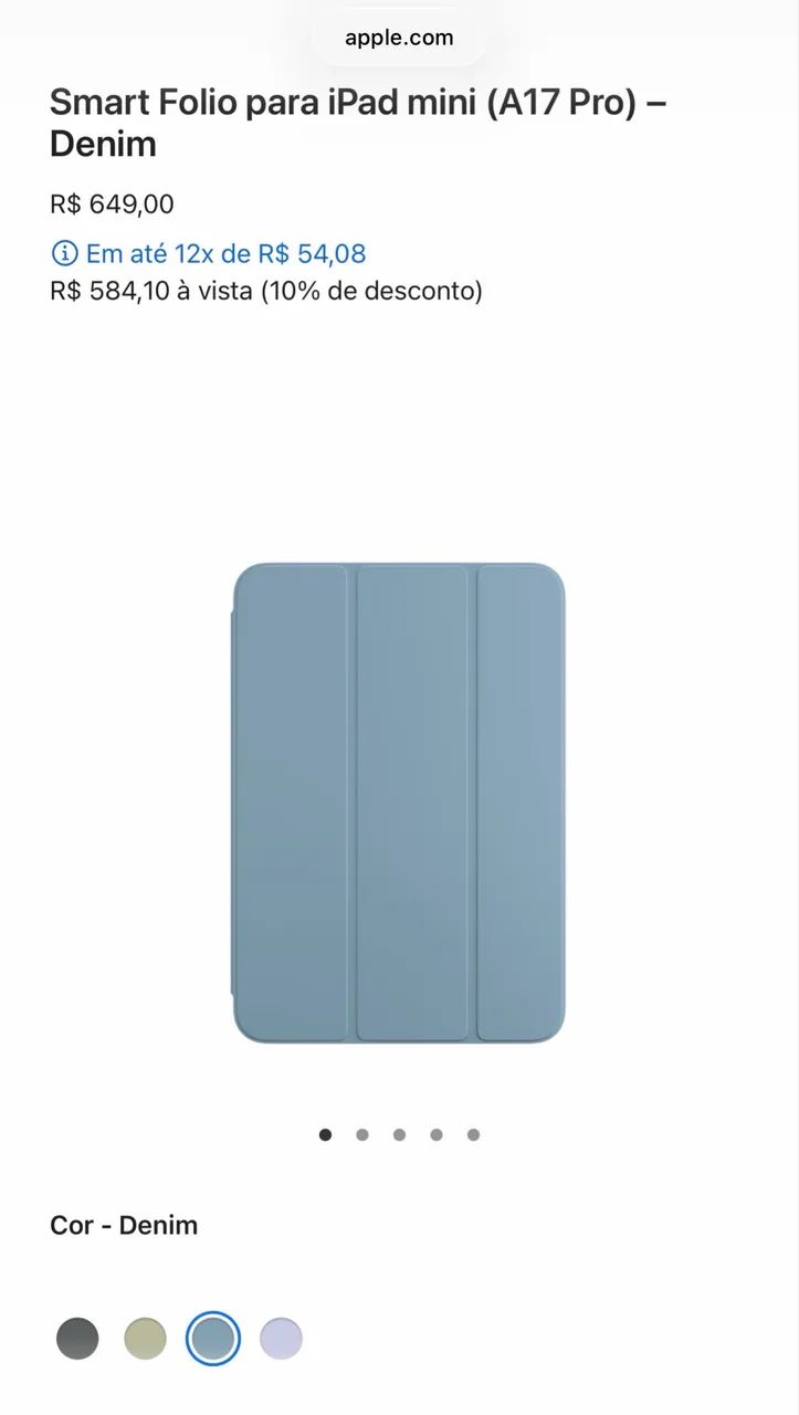 Smart folio original ( para ipad mini 7 e 6 ) LOJA FÍSICA sem uso ( capa original Apple ) - Foto 5