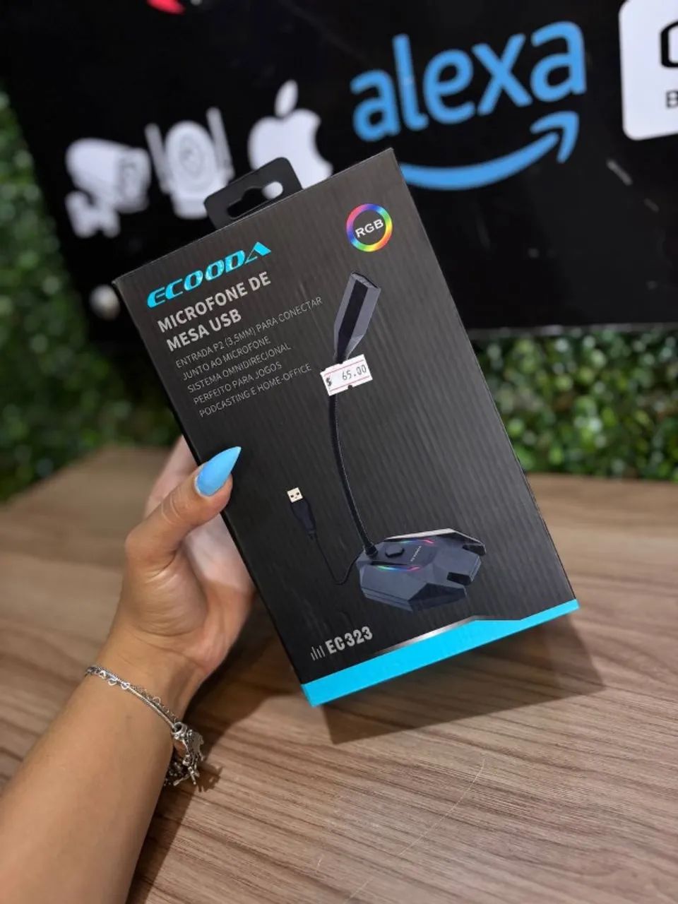 Microfone de Mesa USB para PC ECOODA RGB