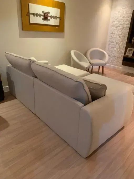 Sofá Retrátil Albany 2,40 Sem Caixa Boucle Produto Novo!! Pronta Entrega!! - Foto 5