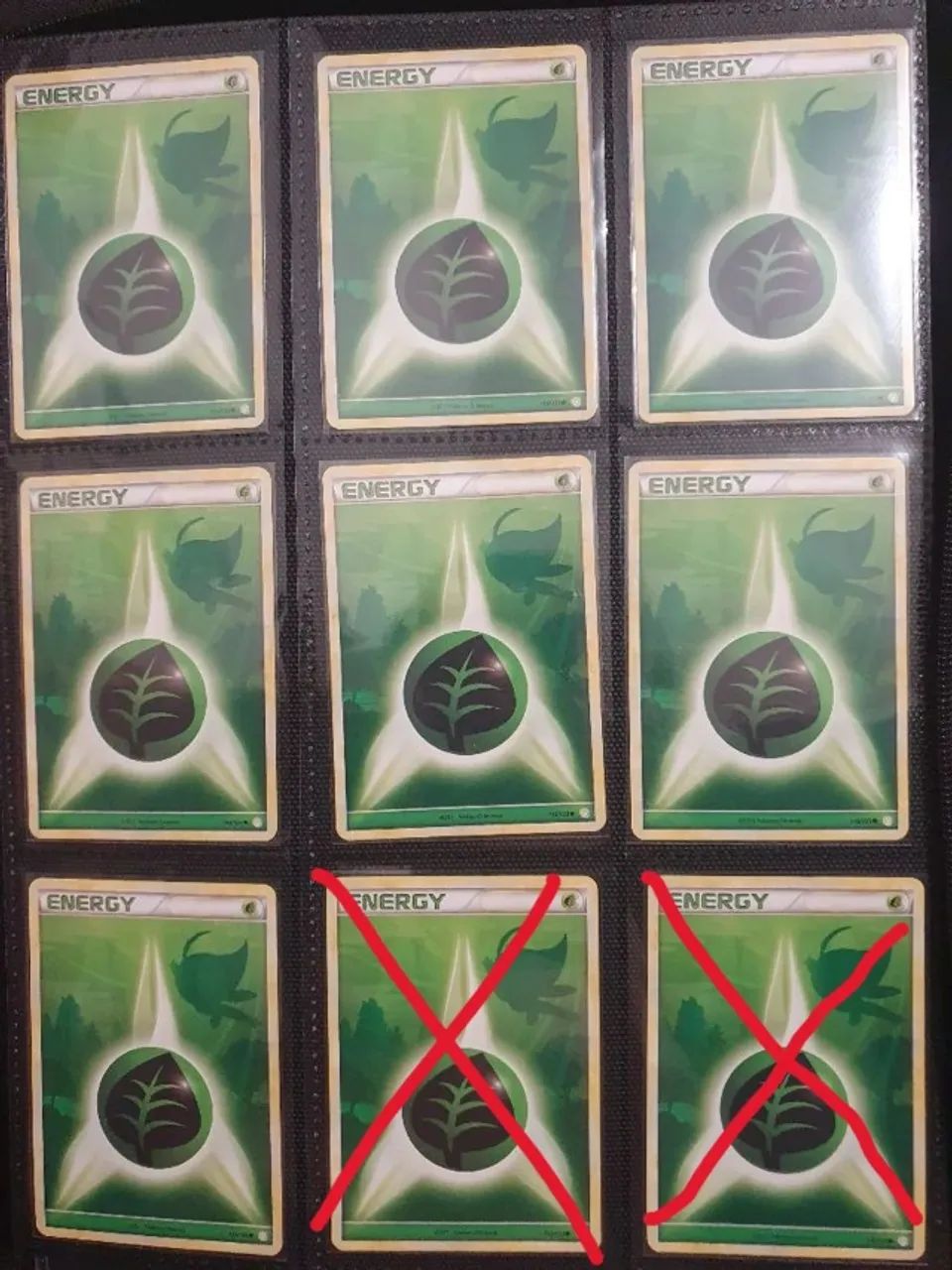 Cartas pokemon energias hgss grama