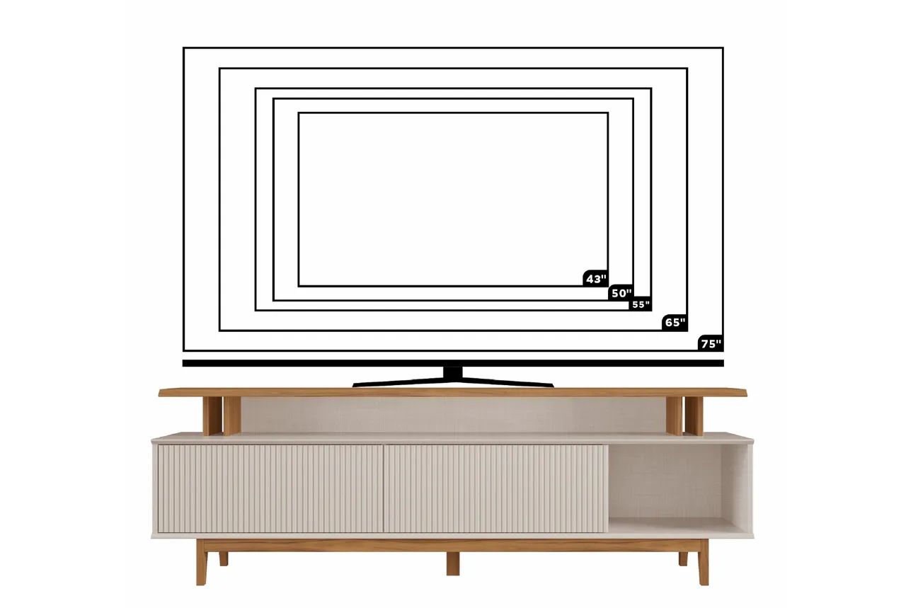 Rack Para TVs Até 75 Polegadas 100% MDF Novo Montagem Grátis Aceitamos Cartão  - Foto 3