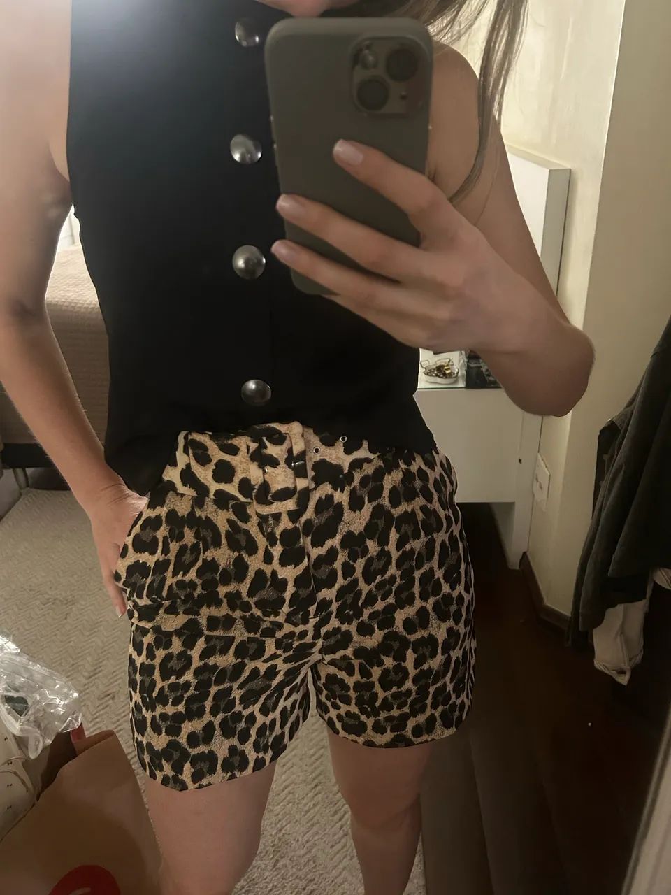 Short Onça da Zara XS (PP) FRETE GRÁTIS 