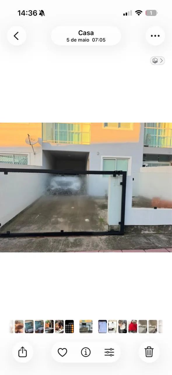 Portão e parte de vidro