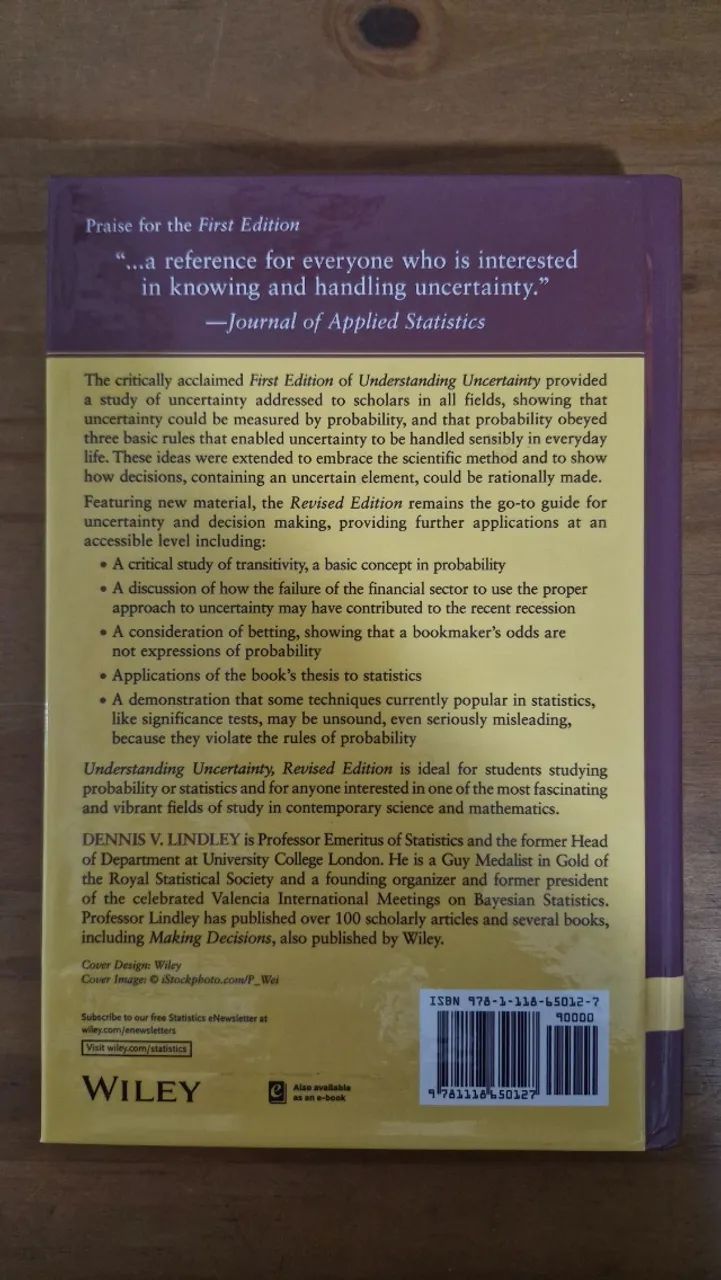 Livro: Understanding Uncertainty (Revised Edition) - Foto 2