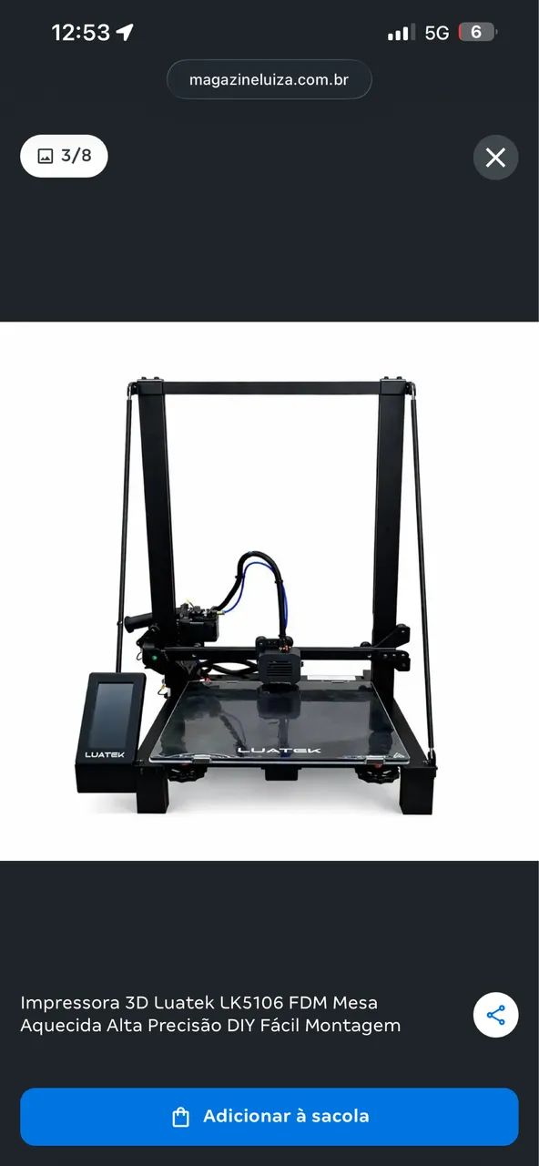 Impressora 3d nova 