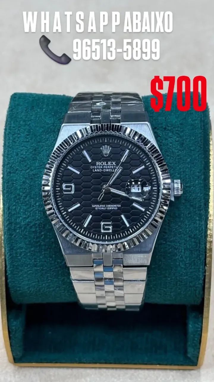 Relógio ROLEX AUTOMÁTICO MODELO LAND DWELLER MOSTRADOR PRETO  - Foto 3