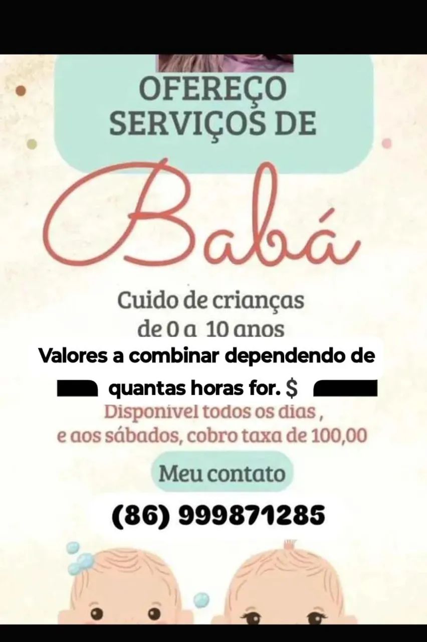 Babá disponível 