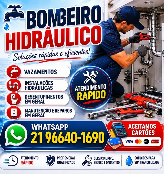 Bombeiro hidráulico em Bento Ribeiro