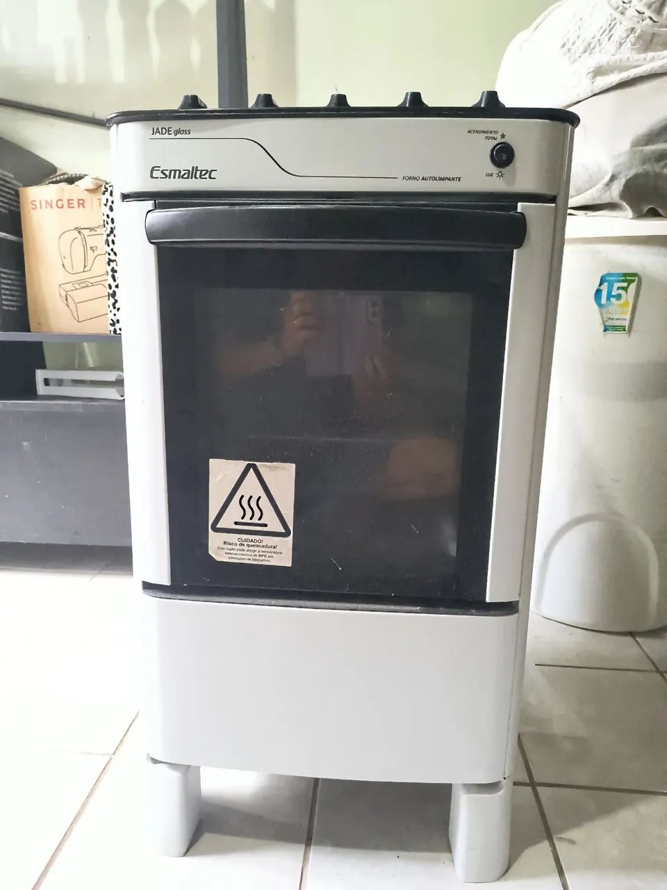 Fogão Jade Glass Esmaltec / Usado  - Foto 3