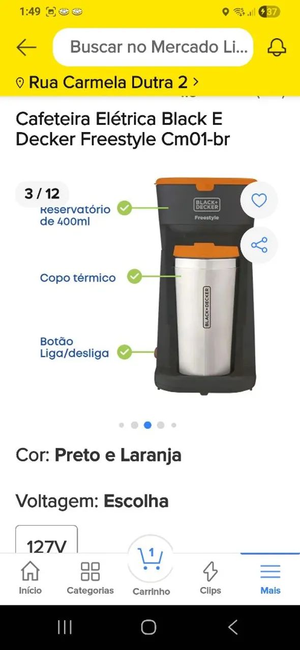 Cafeteira Black Decker 