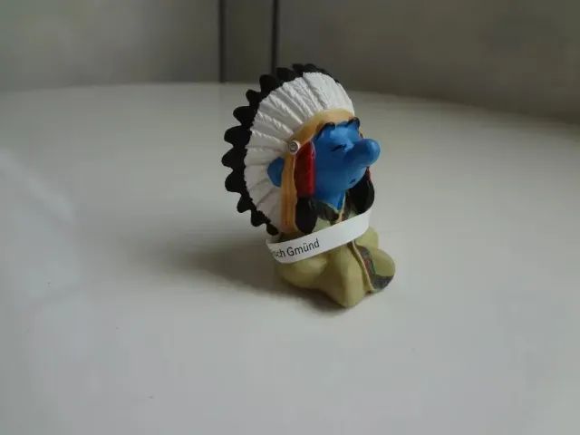 Schleich Germany Os Smurfs - 20556 Smurf Índio 6cm