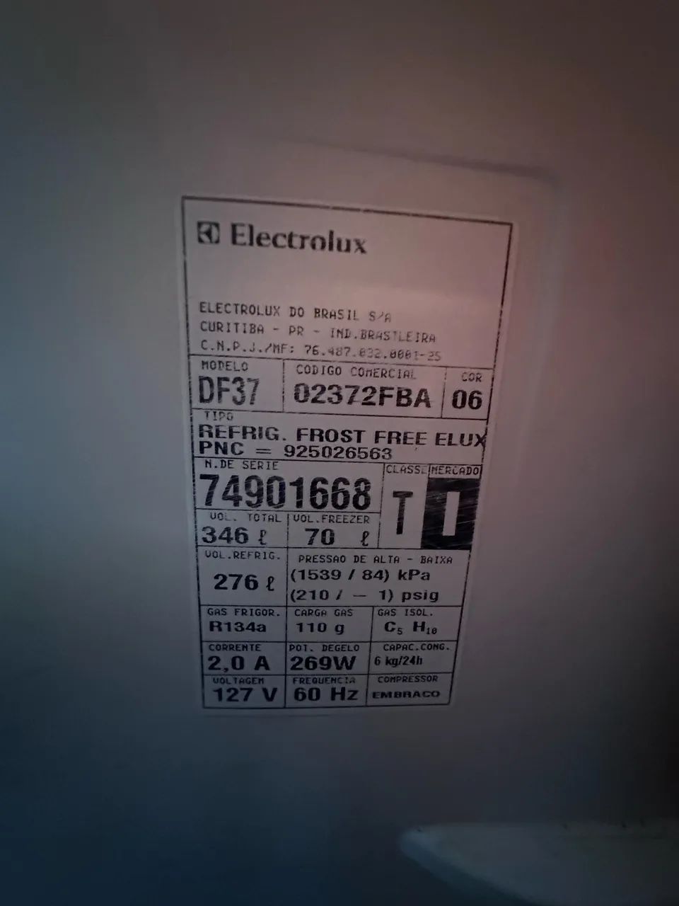 Geladeira Electrolux Usada Funcionando  - Foto 2