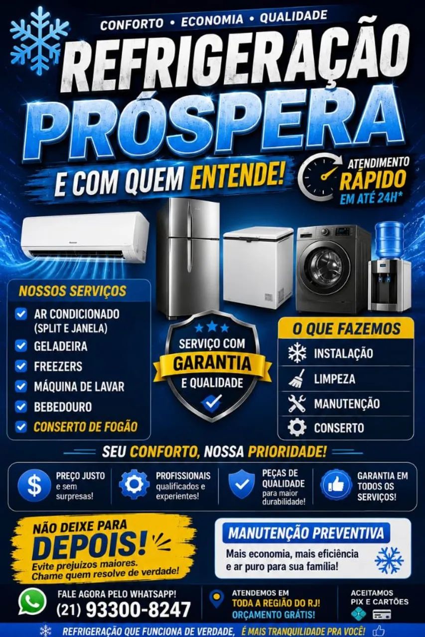 Refrigeração e eletricista em geral 