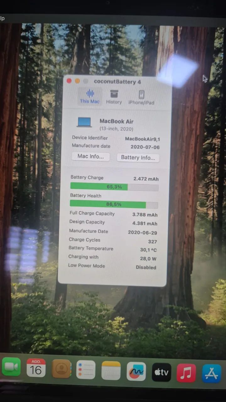 Macbook Air 2020 / 16 GB ram / 512 SSD / 86% Bateria - Foto 2