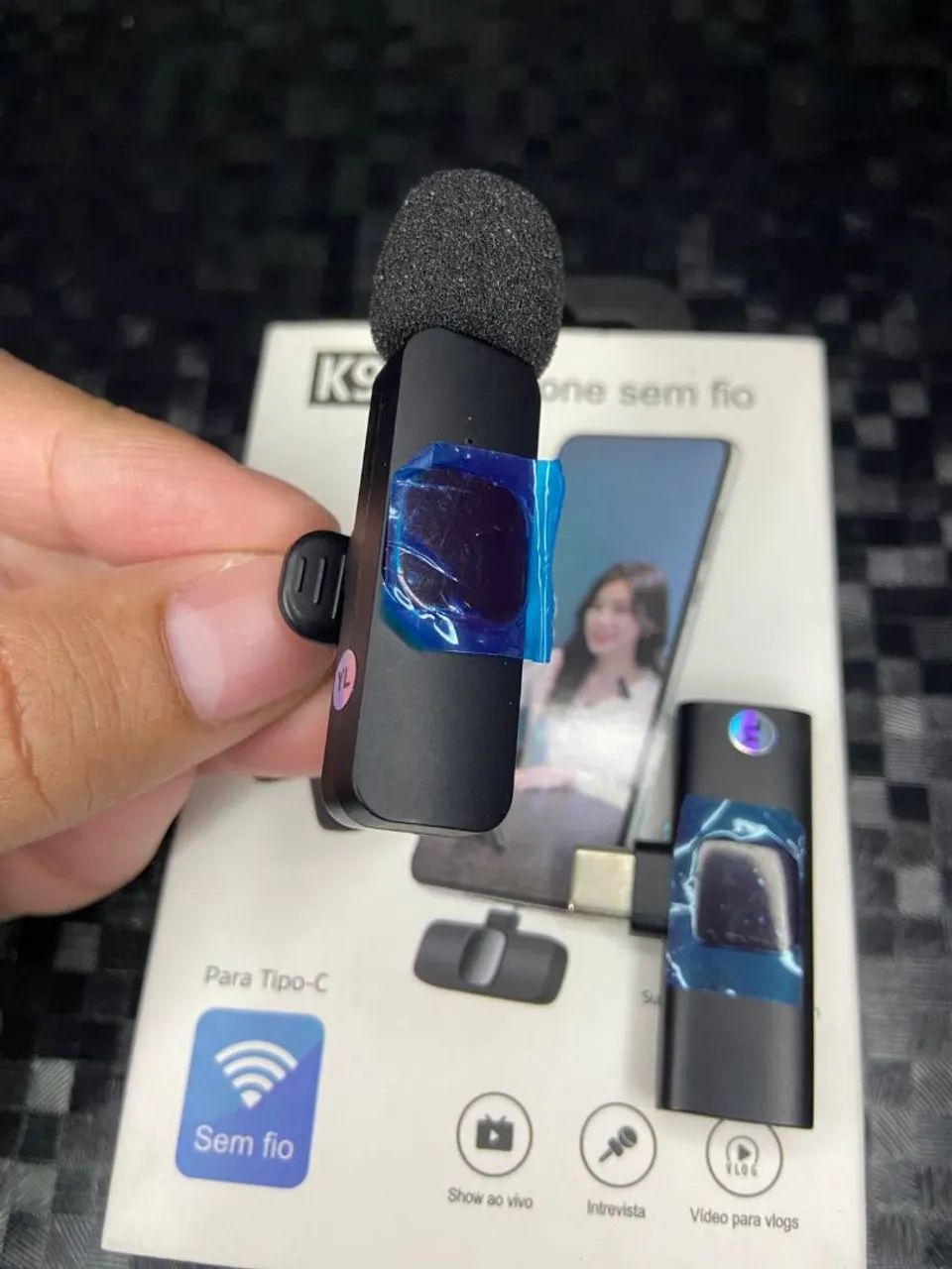 Microfone sem fio lapela - entrega grátis e rápida  - Foto 2