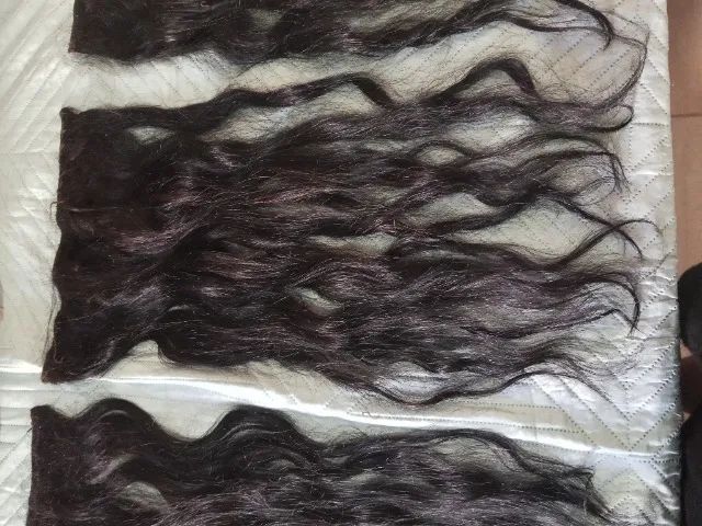 Mega har cabelo humano  preto 55 cm 6 - Foto 5