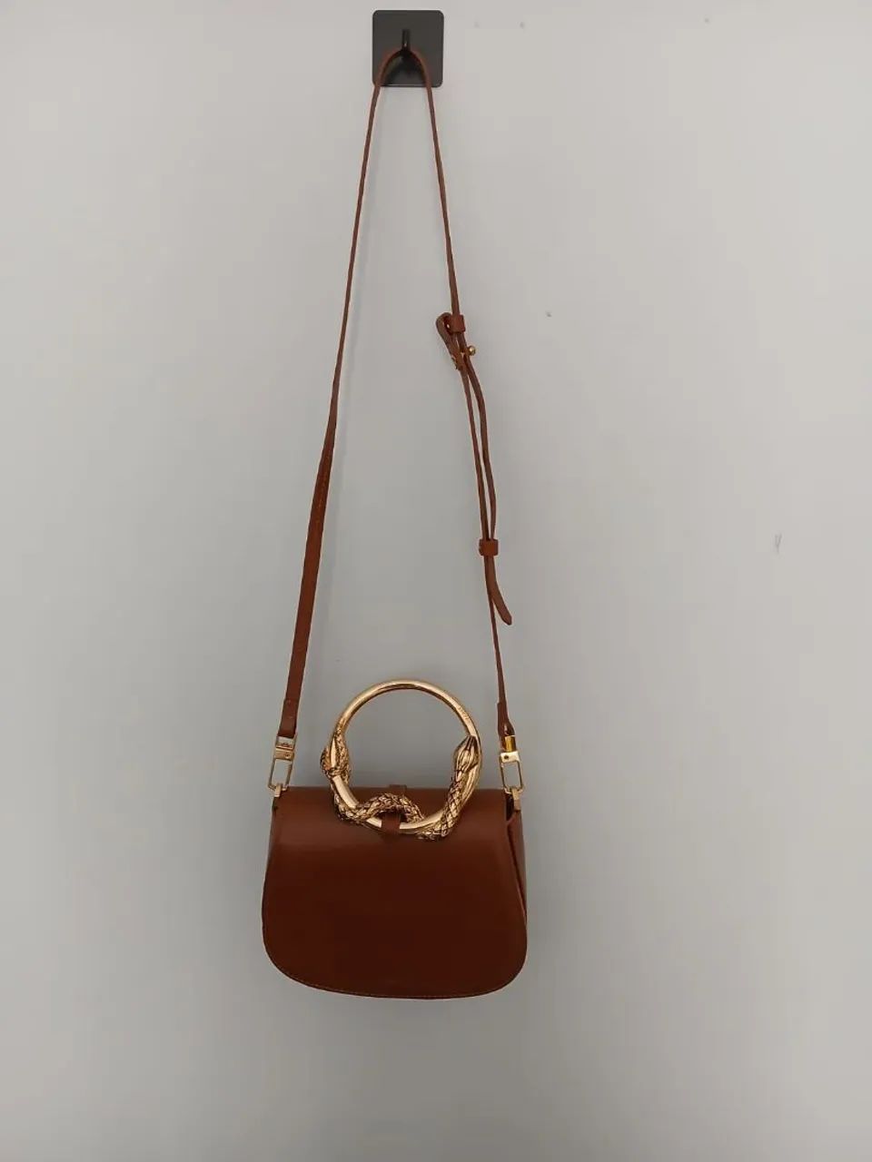 Bolsa arezzo couro legítimo caramelo - Foto 5