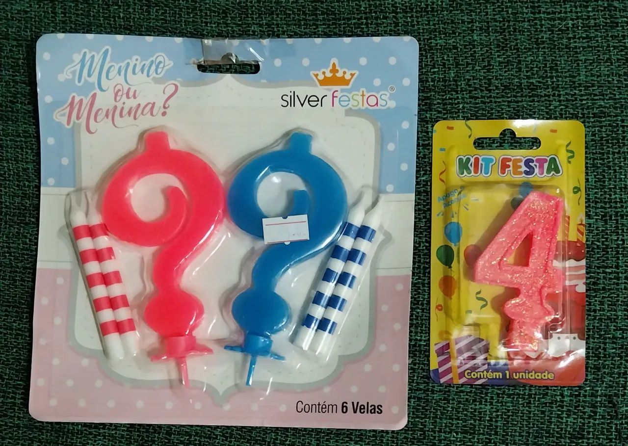 Velas 1° linha / numeral e Chá revelação 