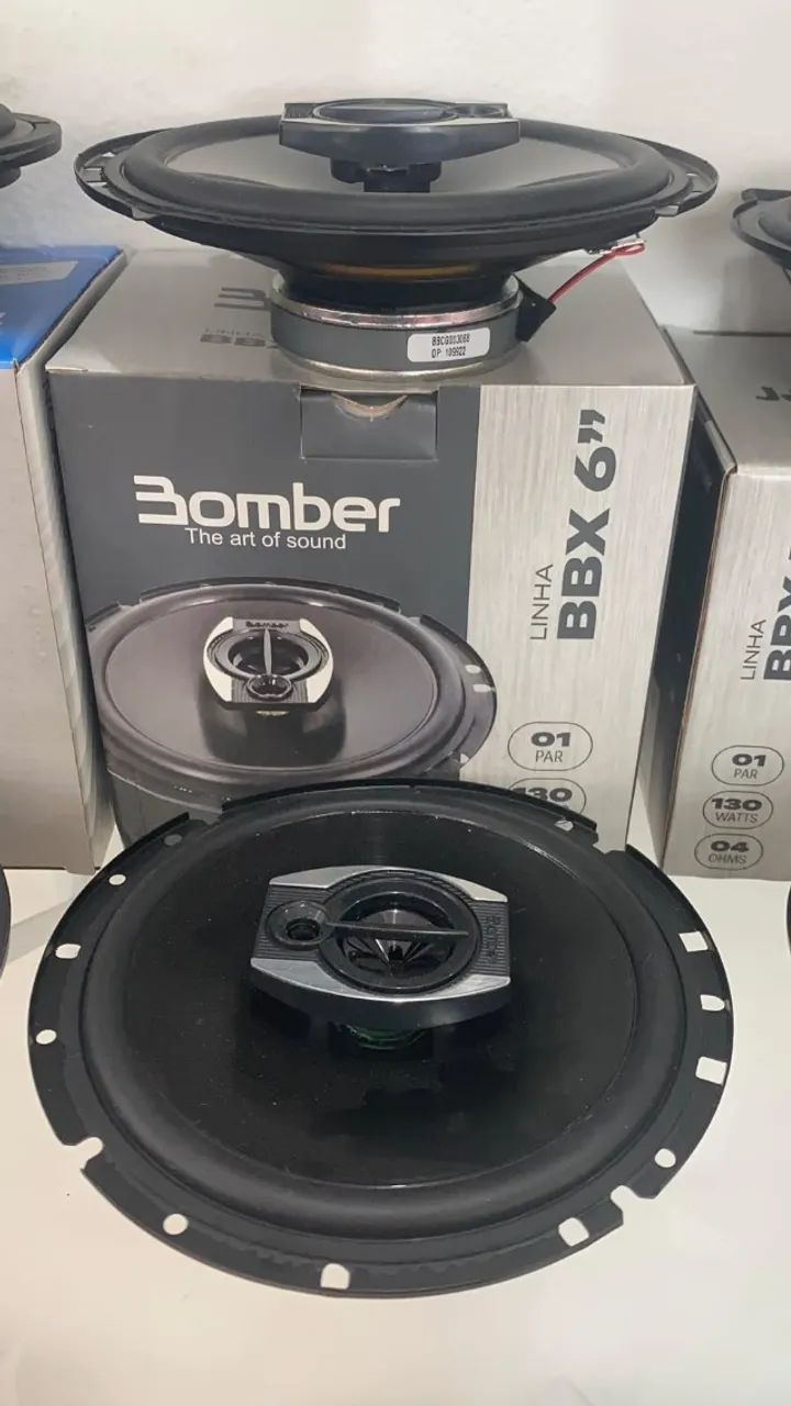Par de Alto Falantes 6 polegadas Bomber