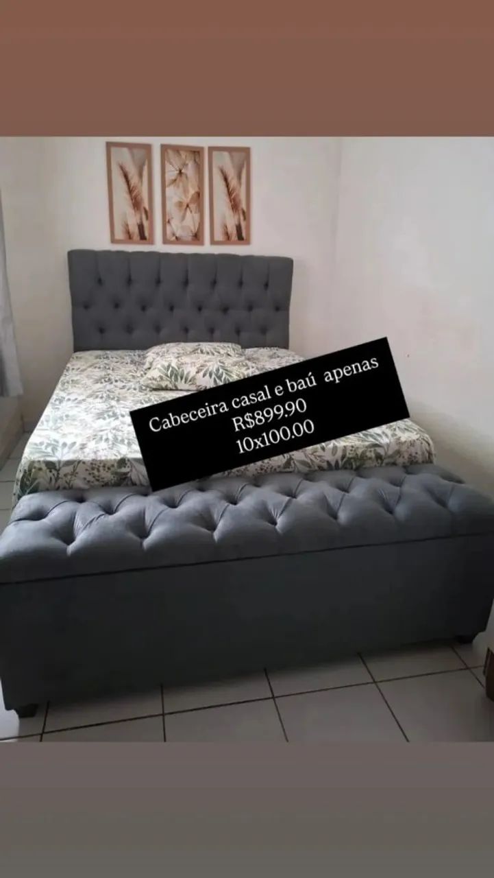 Conjunto cabeceira e Baú 