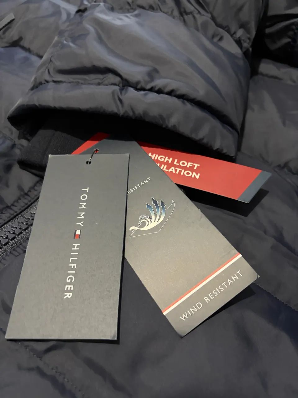 Jaqueta Puffer Tommy Hilfiger Azul Escuro - Foto 4