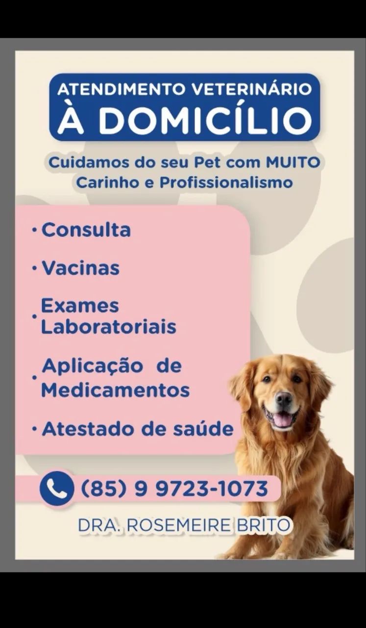 Atendimento Veterinário a domicílio 