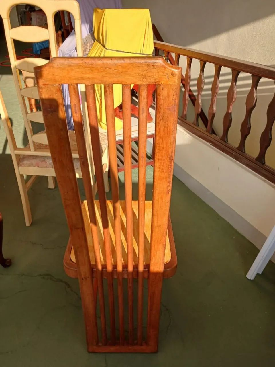 Solid Wood Chair with High Back493645577281884161