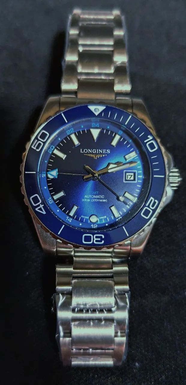 Relógio Longines Automático GMT Pulseira de Aço 