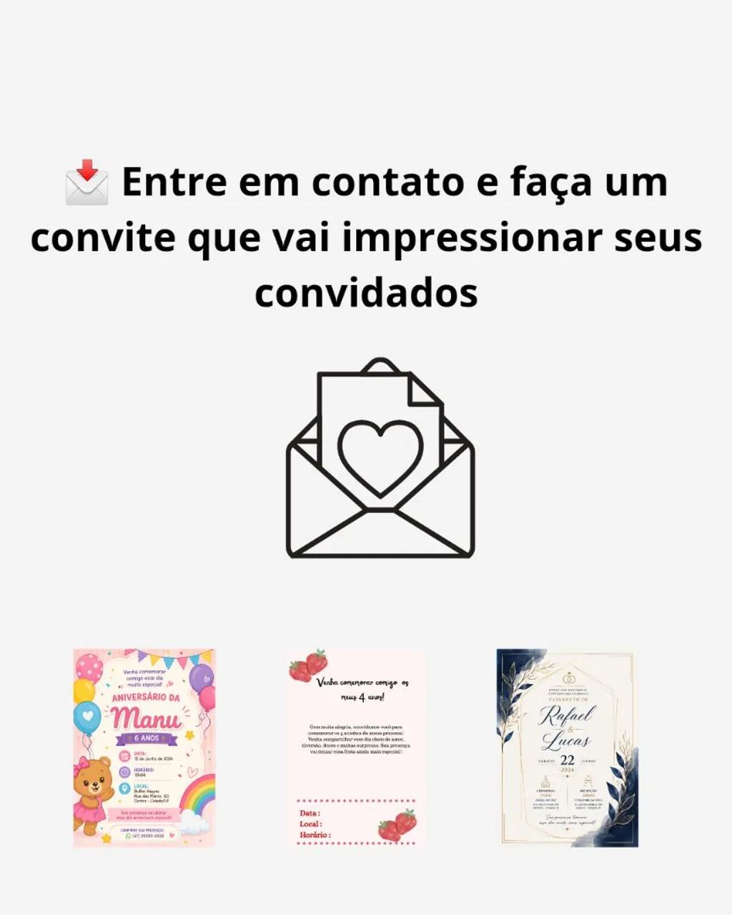 Faço convites personalizados  - Foto 2