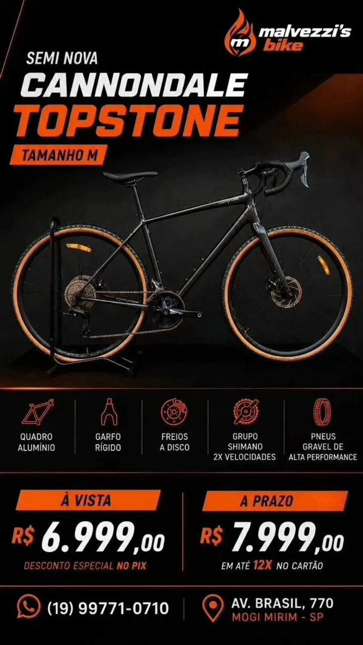 Cannondele Topstone tamanho M 52
