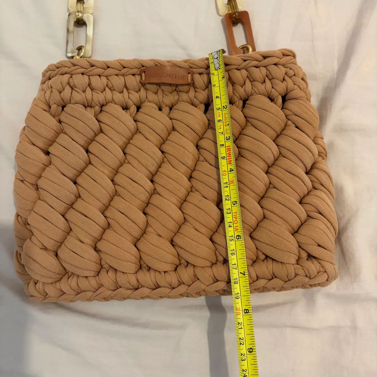 Bolsa de Crochê Média - Doce de Leite  - Foto 3