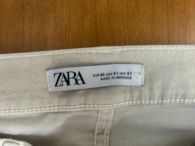 Calça Jeans Bege Zara - Foto 4
