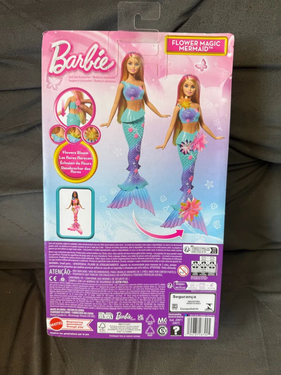 Barbie Flower Magic Mermaid Mattel Boneca Colecionável sereia - Foto 3