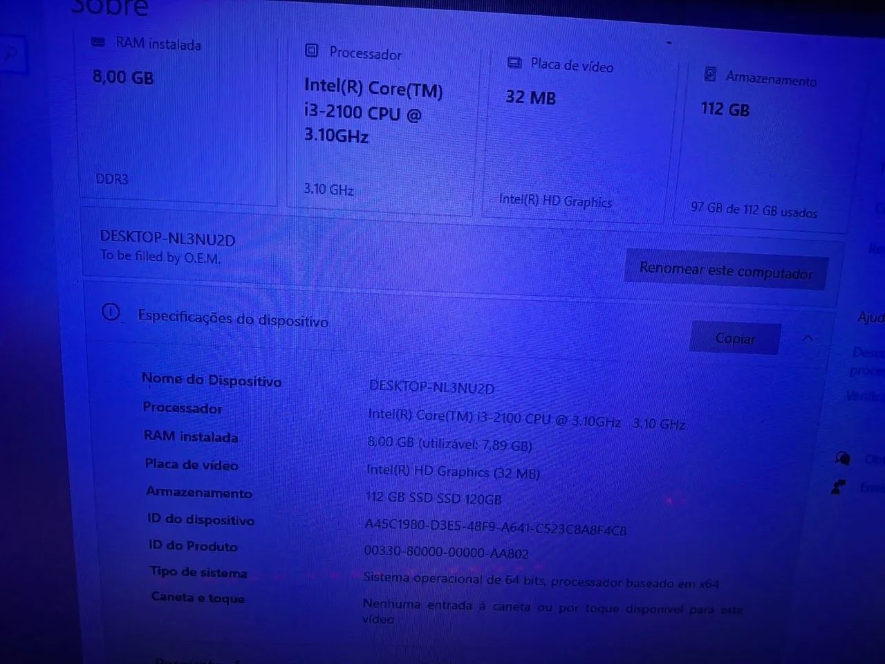 PC Intel Core i3 + 8GB RAM + SSD - Foto 4