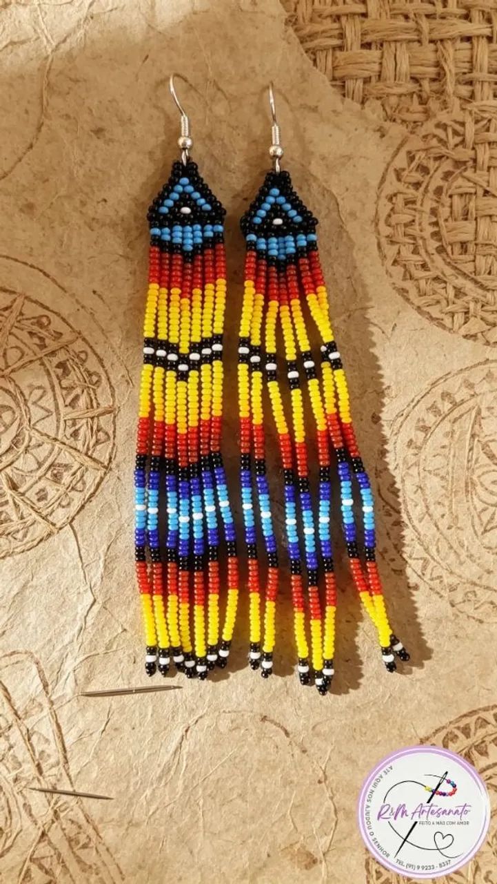 Brincos de miçangas  - Foto 4