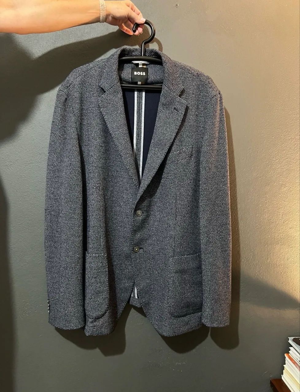 Blazer HUGO BOSS em tecido micro-padronizado - Foto 4