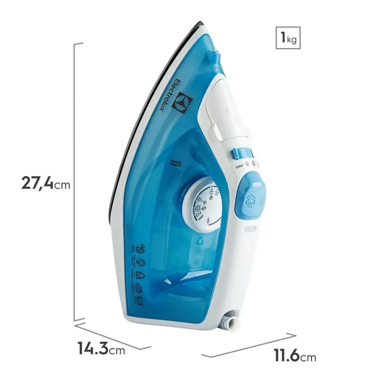 Ferro de Passar a Vapor e a Seco Electro NOVOlux - Easyline SIE60 Azul - Foto 4
