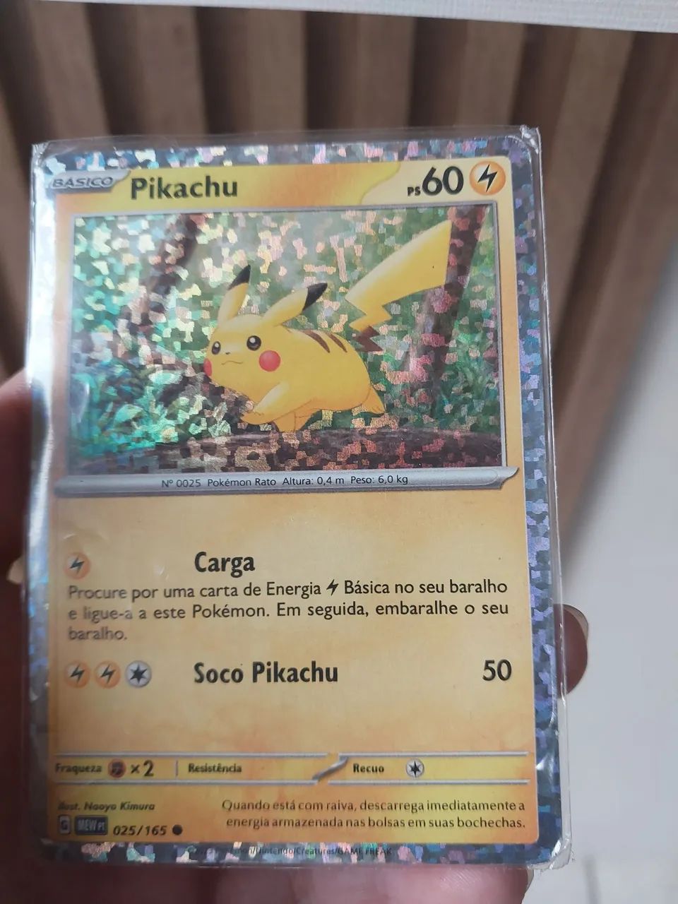 Carta pikachu coleção mew151